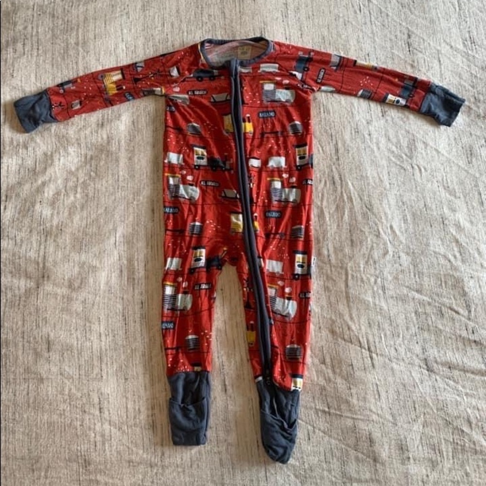 Little Sleepies Train Print 3-6 months